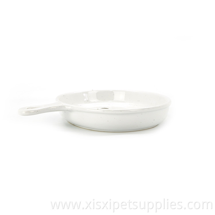Wholesale New Type Ceramic Pet Dog Plates Bowl with Handle